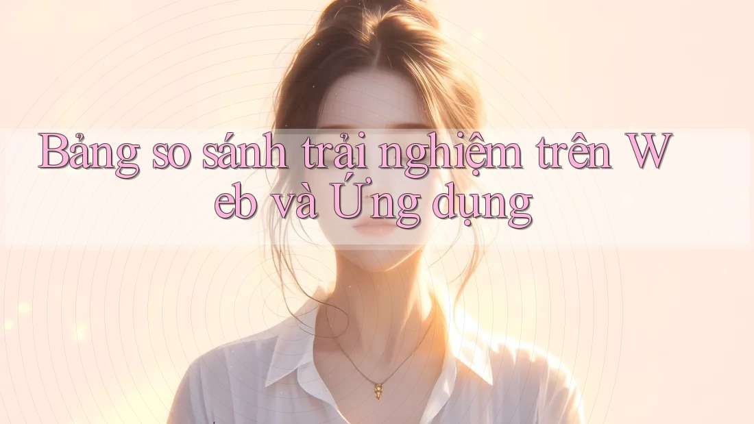 Bảng so sánh trải nghiệm trên web và ứng dụng