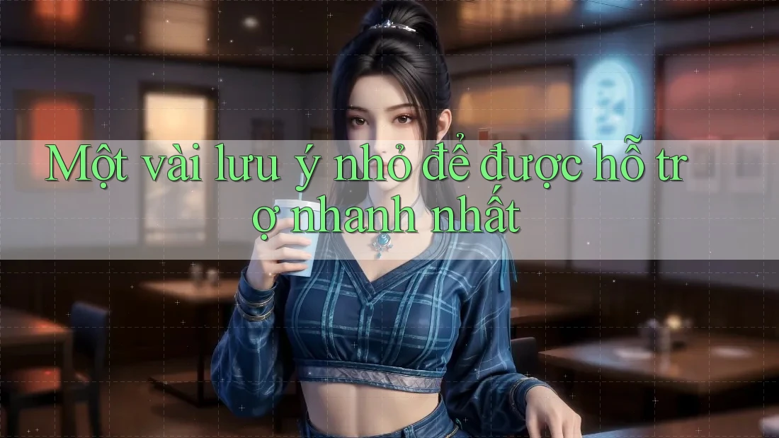 Một vài lưu ý nhỏ để được hỗ trợ nhanh nhất