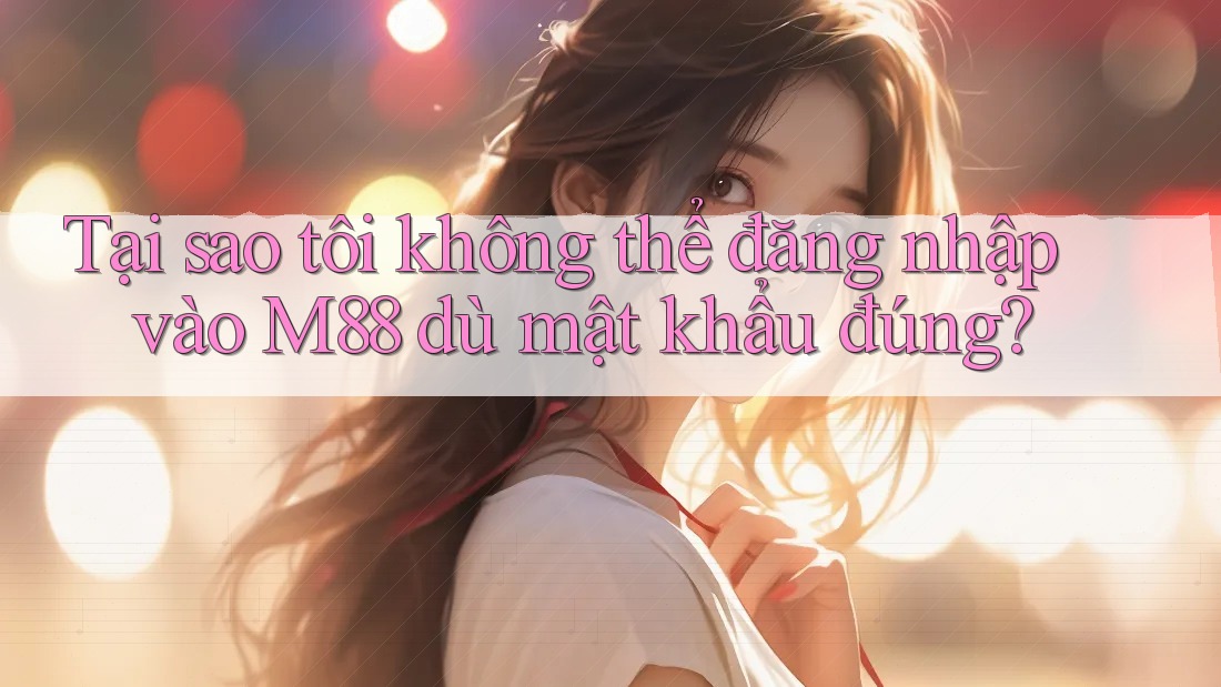 Tại sao tôi không thể đăng nhập vào M88 dù mật khẩu đúng?